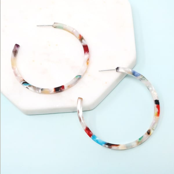 Plastic Hoop Earrings Etsy