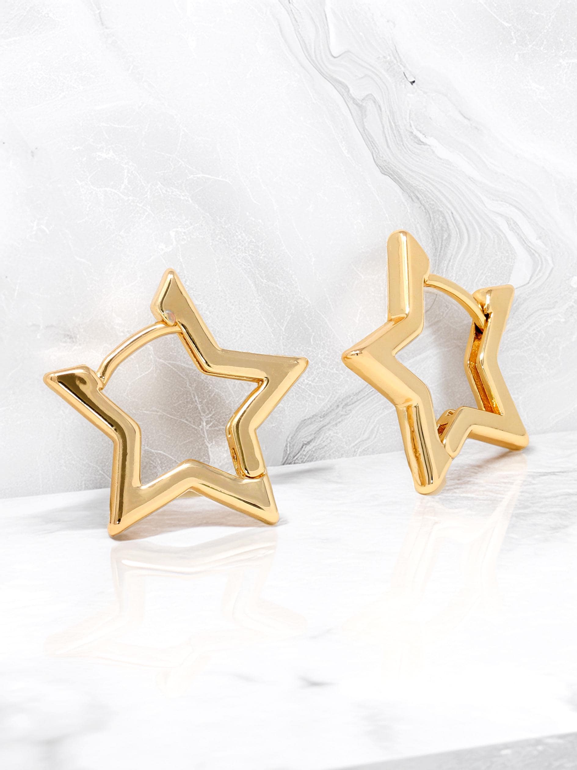Star Hoop Earrings - Etsy