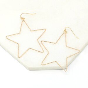 Star Earring, Celestial Drop & Dangle Earring, Geometric Earring, Lightweight Earring, Minimalist Earring, Statement Earring, Gift For Her