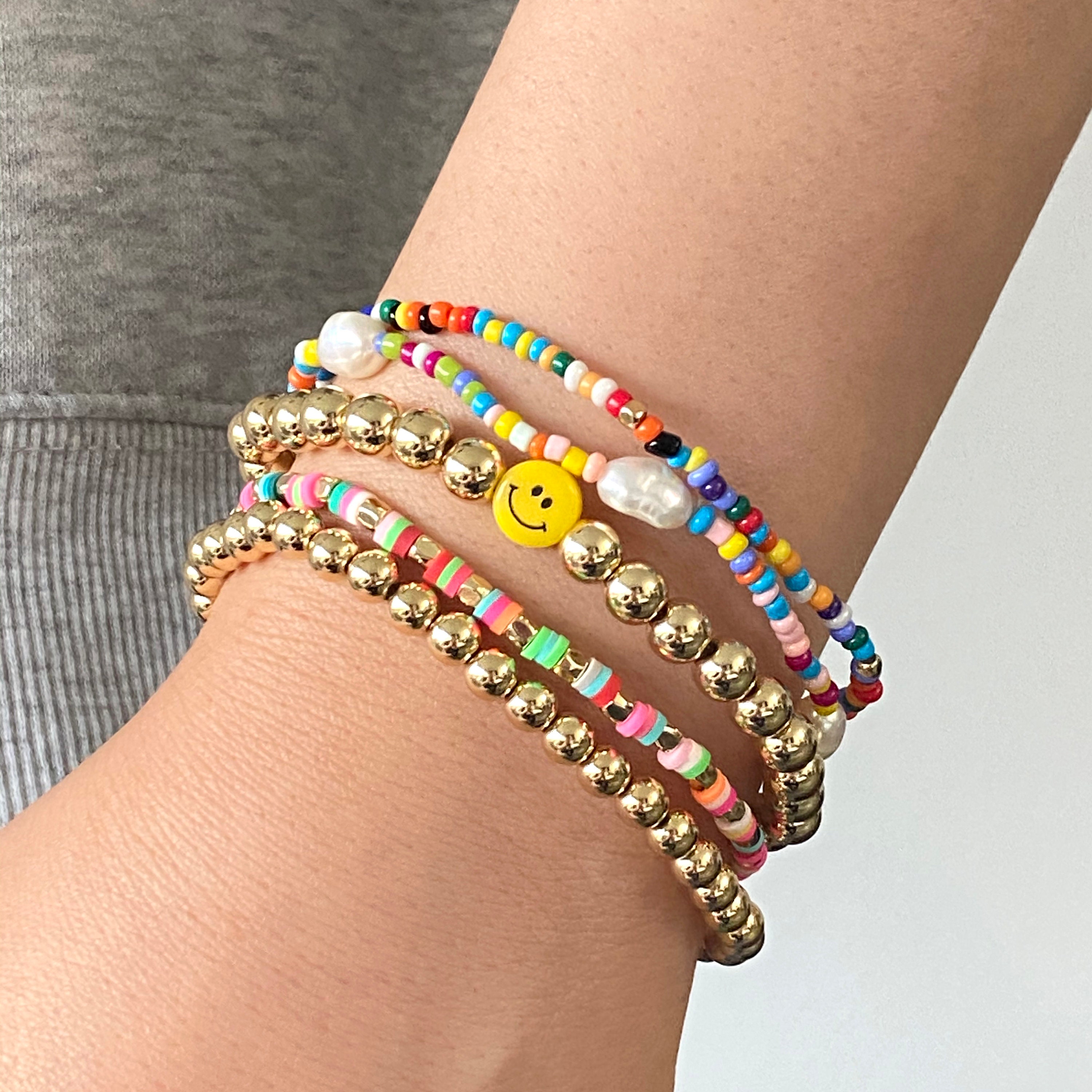 60 Braccialetti Dell'Amicizia Colorati Per Ragazze – Set Impilabile Di Braccialetti Elastici Con Perline - 4