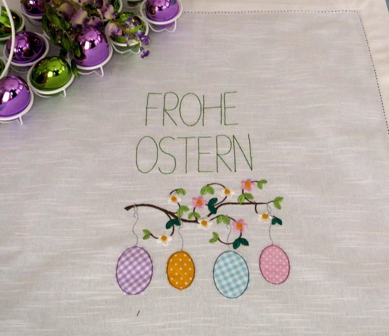 Easter tablecloth flower branch image 1