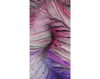 Beautiful Purple to Pink Gradient Abstract Swipe and Spin Canyon Pour Giclee Print. Different sizes available.