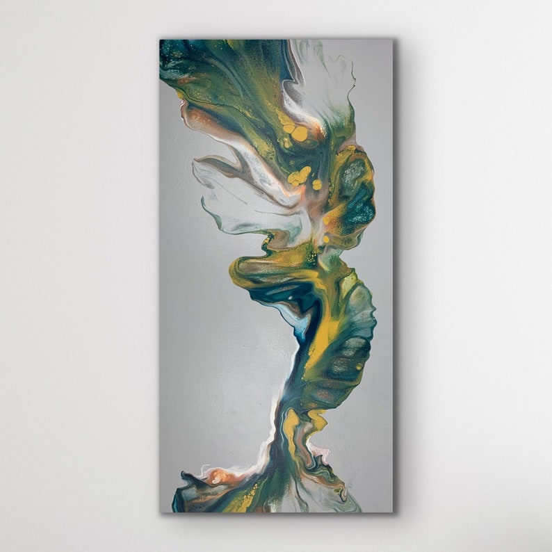 Beautiful Mid-century Modern Inspired Colors Abstract Fluid Acrylic ...