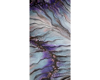 Colorful Swipe and Spin Canyon Pour Fluid Art Acrylic Pour Giclee Print. Different sizes available.