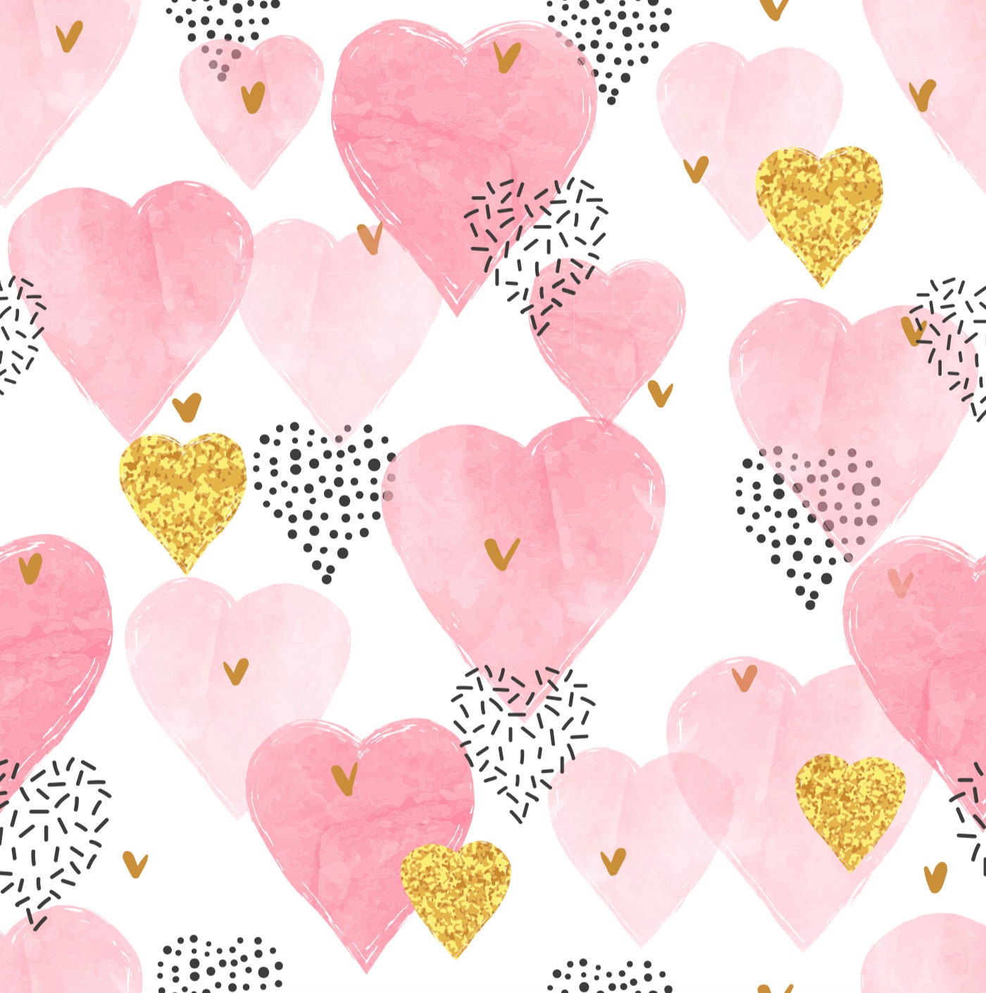 Wallpaper Hearts and Dots 49 Wallpaper Classic Wallpaper | Etsy