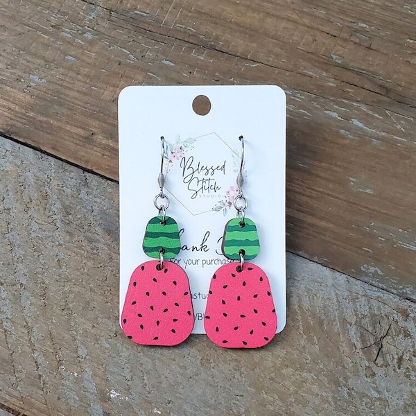 Watermelon Earrings Etsy