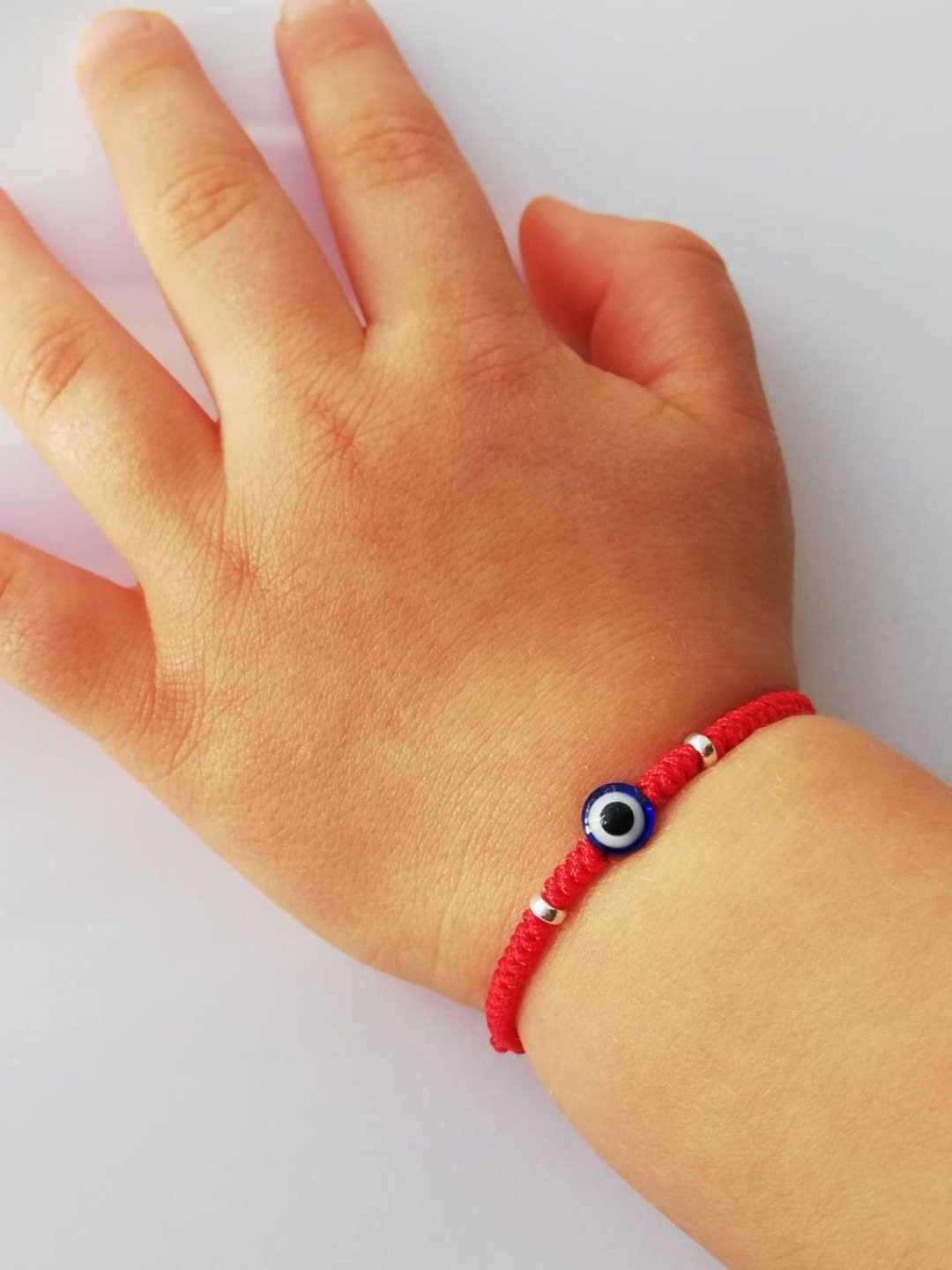 Protection Nazar Eye Red Baby Mini Red Macrame for Kids
