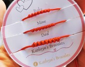 VU100 Bracciale Filo Rosso Del Destino 7 Nodi, Portafortuna Kabbalah, Fatto A Mano Regolabile, Con Biglietto E Sacchetto, Per Uomo E Donna