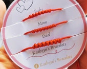 VU100 Bracciale Filo Rosso Del Destino 7 Nodi, Portafortuna Kabbalah, Fatto A Mano Regolabile, Con Biglietto E Sacchetto, Per Uomo E Donna