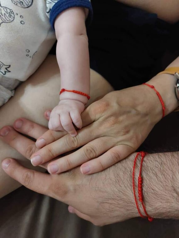 2 pezzi di cordino rosso del destino braccialetti dell'amicizia