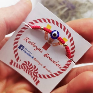Nazar Auge Baby Armband. Schutz böses Auge Neugeborene. Babygoldschmuck. Baby-Dusche-Geschenk. Roter String für Baby. Kabbalah rotes Fadenkind
