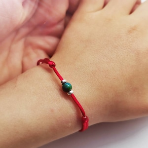 Red string baby bracelet, Evil eye protection, Newborn red thread, Gift for grandson or nephew, Kabbalah for child, Lucky string of fate