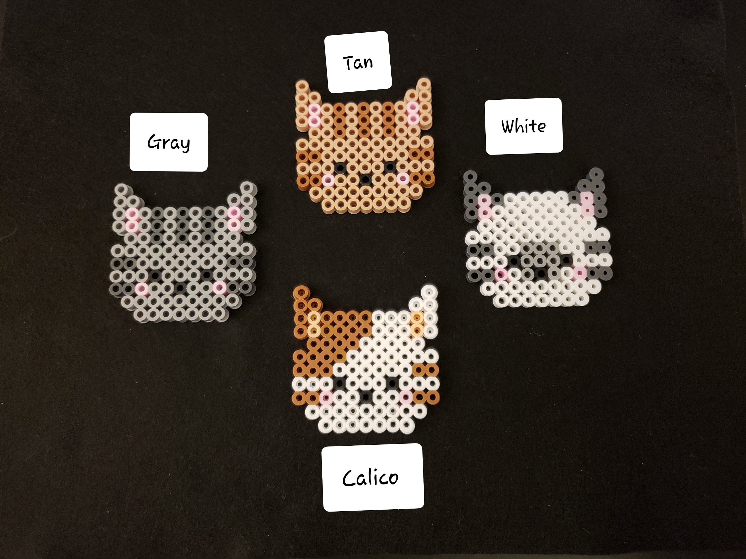 Cat Perler Bead Head Etsy Perler Bead Art Perler Beads Designs | My XXX ...