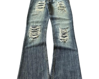 Vintage Tornado Mart Flare Jeans Size 31 Tornado Mart Button Fly