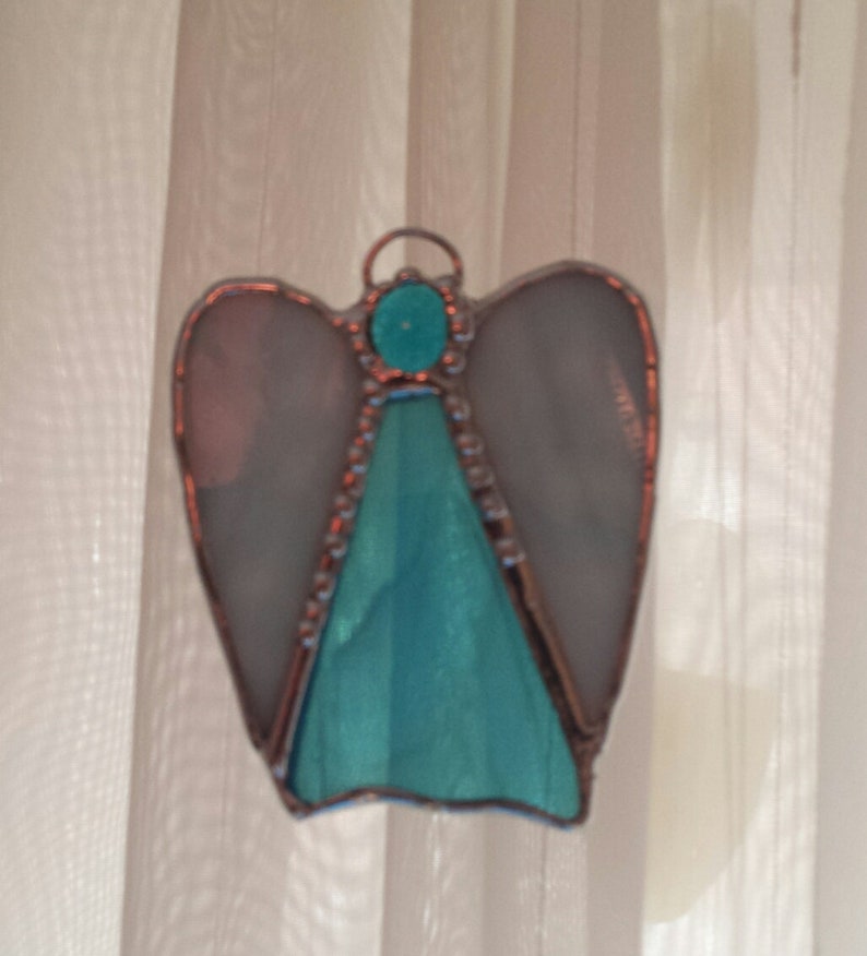 Glass angel turquoise image 2