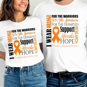 Leukemia Awareness T-Shirt Gift for Support of Leukemia Survivor Shirt Gift for Leukemia Awareness Orange Ribbon Tee