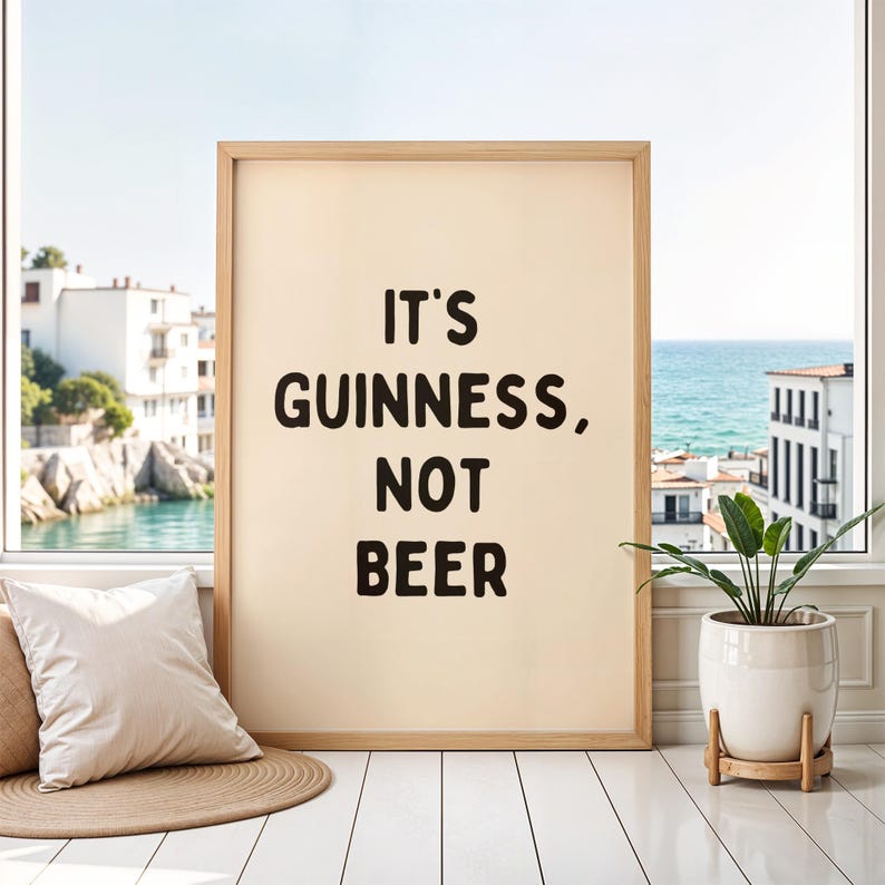 Funny Beer Quote Sign, Humorous Wall Art, Home Bar Decor, Man Cave Decoration, Kitchen Sign, Beer Lover Gift, Unique Bar Sign