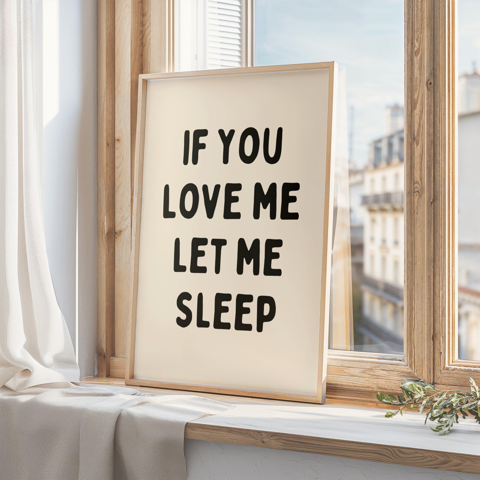 If You Love Me Let Me Sleep Poster | Funny Bedroom Wall Art | Sleep ...