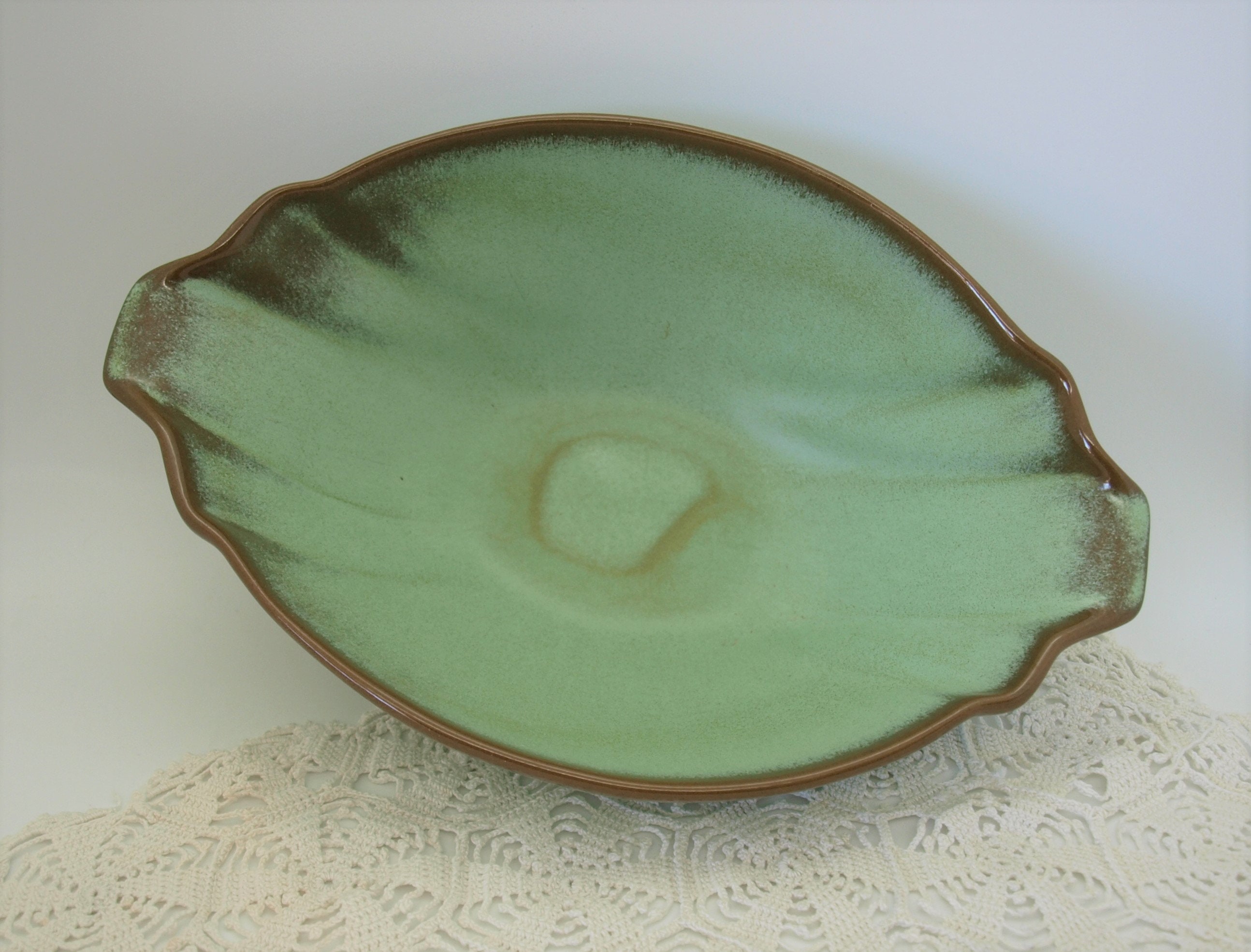 Vintage Frankoma Serving Dish 201 Prairie Green Collectible Etsy