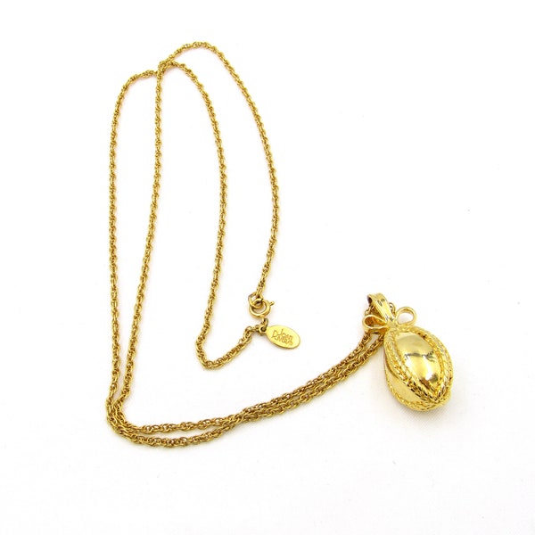 Joan Rivers Vintage Golden Egg Necklace/Pendant