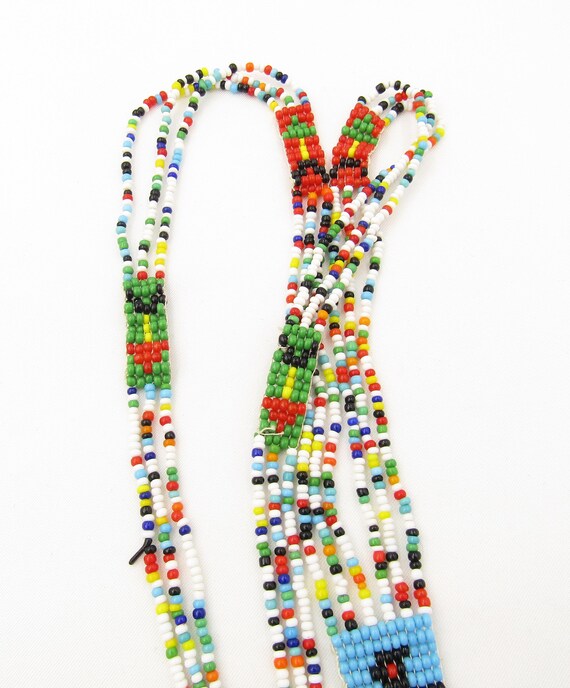 Southwestern Native Style Beaded Cuff Bracelet - Handmade, Adjustable, Glass Seed Beads