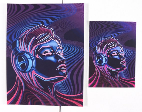 Neon Trance Psychedelic Print, Colourful Print, Music Art, Surreal Art, Neon Art. - Etsy Neon Trance Psychedelic Print, Colourful Print, Music Art, Surreal Art, Neon Art. - Etsy