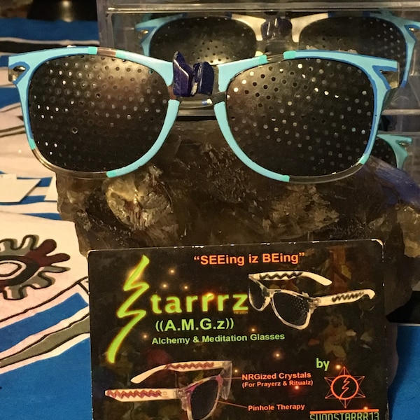 Clear Starrrz Blue Angelz                                      Pinhole Eye Therapy Glasses