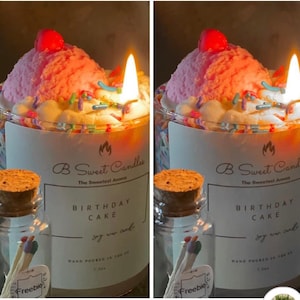 Birthday cake candle— with ice cream scoop(25) or without(20)