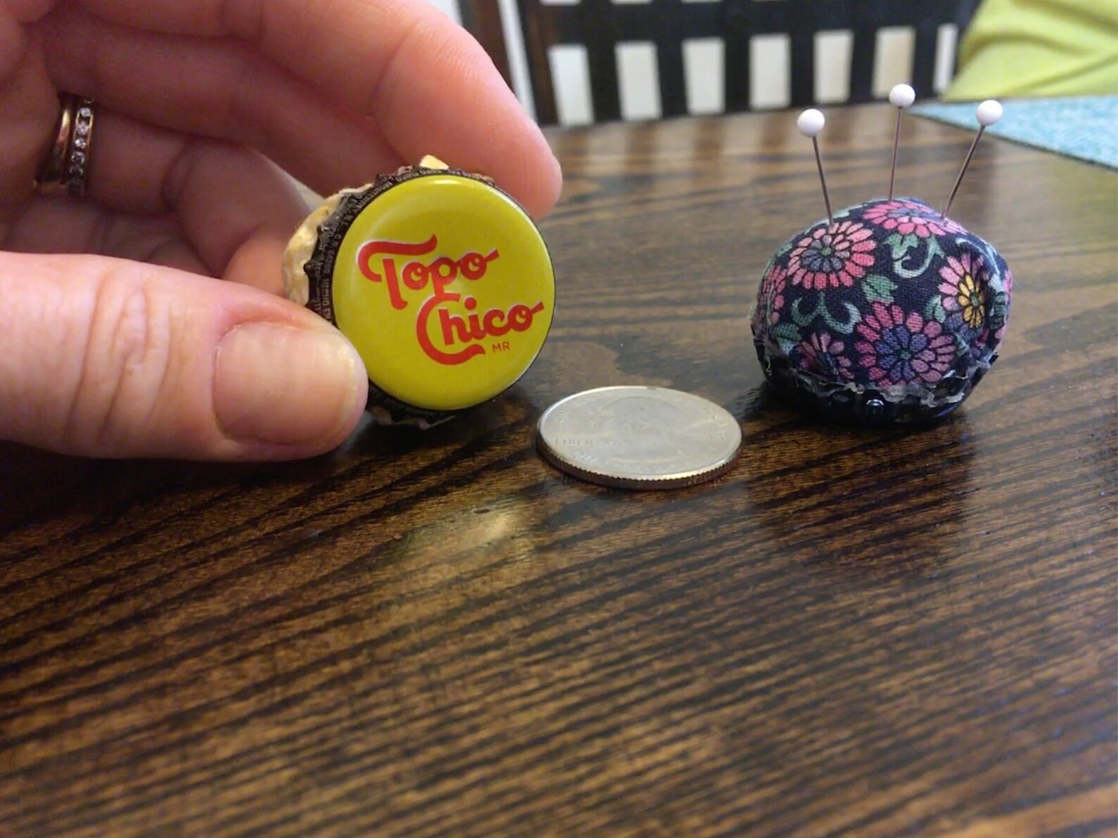 Bottle Cap Pin Cushions Etsy