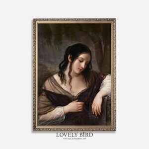 Antique Woman Portrait: Dark Academia Vintage Art (Digital Download) #521