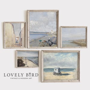 Blue Coastal Gallery Wall Art: Vintage Seascape Prints (Digital Download) #S5-4