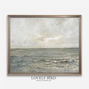 Sturm auf dem Meer Gemälde DIGITALER Download, Meer Landschaft Druck Strand Haus Dekor, DRUCKBARE Meer Wand Kunst, großes Badezimmer Poster #606