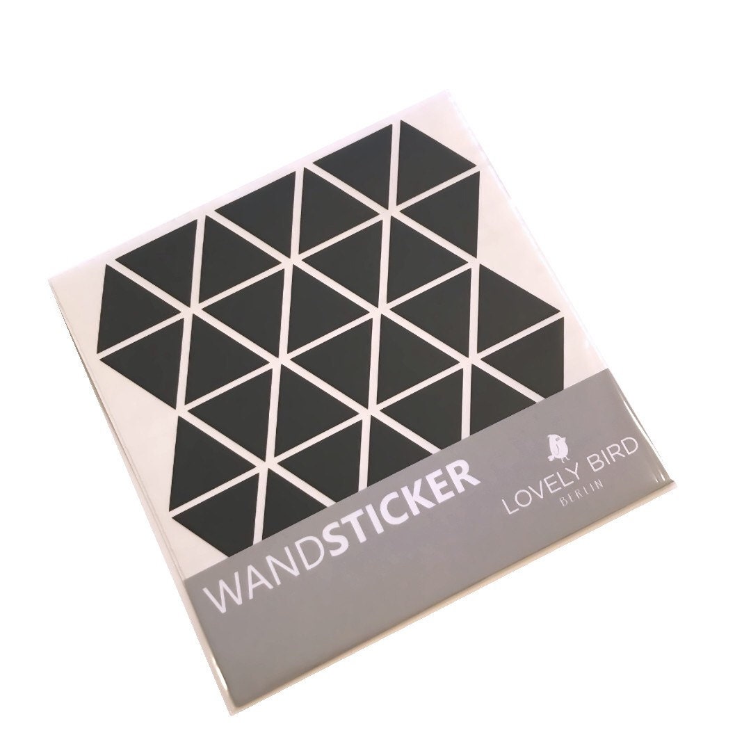 50-teiliges Wandtattoo Set Dreiecke - 30 Farben Zur Auswahl