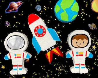 Astronaut & Spaceship Mini Pinata: Outer Space Party Favors
