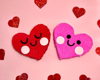 Mini Heart Pinata, Pink or Red, Party Decoration