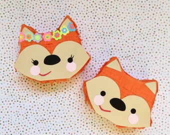 Woodland Fox Mini Pinata, Party Favor