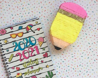 Mini Pencil Pinata, Back to School Party Favor, Teacher Gift, Party Decoration