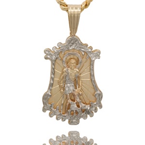 10k Yellow Solid Gold Saint Lazarus Pendant 35~37 Grams