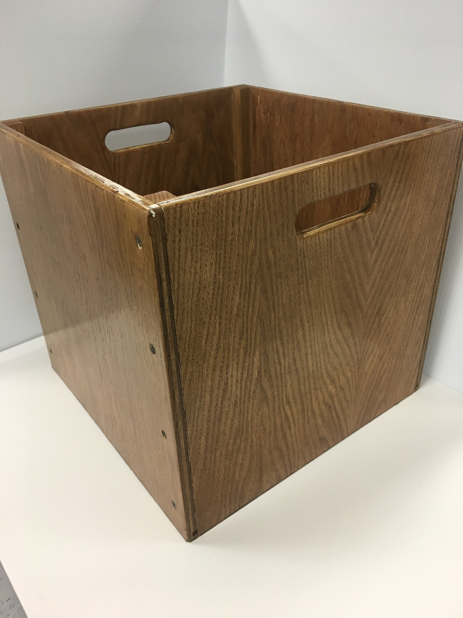 VINYL/RECORD STORAGE Bin Solid Oak Record Storage Bin Free Etsy