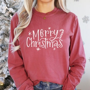 Comfort Colors® Merry Christmas Long Sleeve Shirt