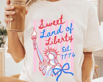 Sweet Land of Liberty Women's 4th of July Comfort Colors® Shirt