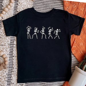 Dancing Skeletons Shirt / Halloween Toddler Shirt / Kids Halloween Shirt / Kids Skeleton Shirt / Toddler Skeleton Shirt / Youth Skeleton Tee