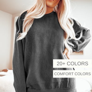 Comfort Colors Sweatshirt, Blank Comfort Colors Crewneck, Cozy ...