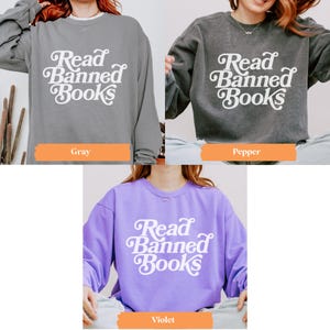Read Banned Books Sweatshirt, Reading Crewneck, Banned Books Crewneck image 4