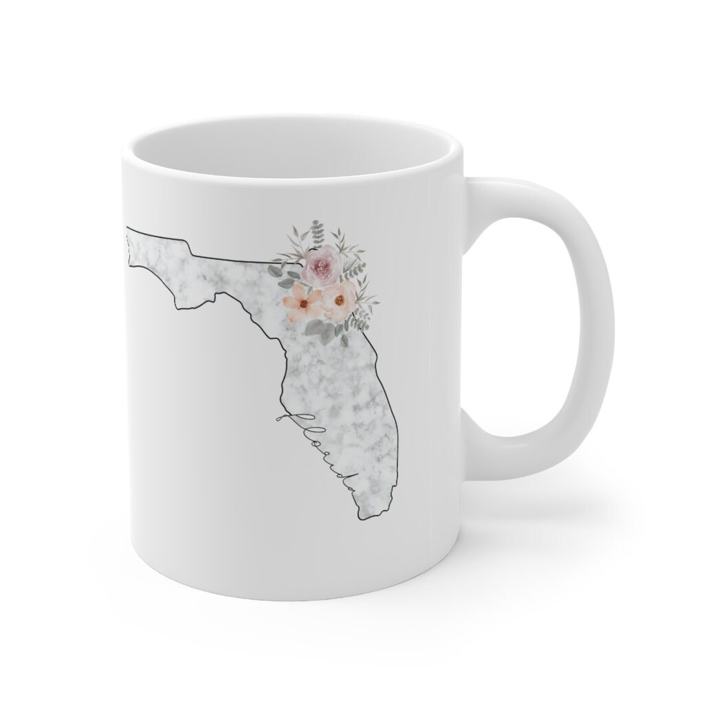 Florida Mug / Florida Colored Mug / Florida Marbled Coffee Mug Etsy