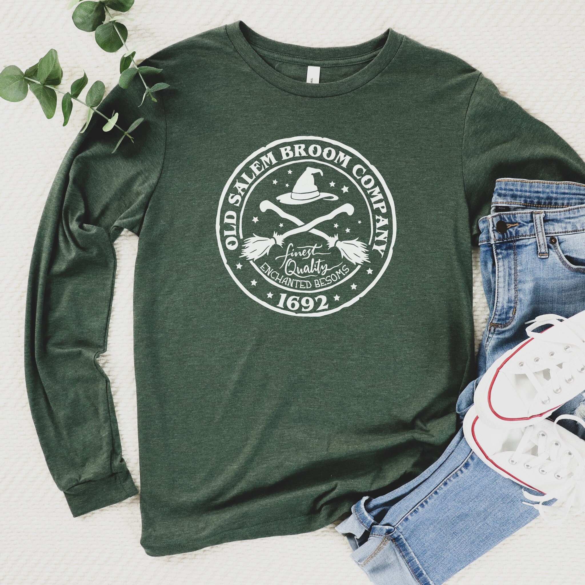 Old Salem Broom Company Long Sleeve Shirt / Halloween Witch - Etsy