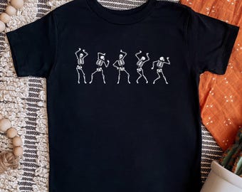 Dancing Skeletons Shirt / Halloween Toddler Shirt / Kids Halloween Shirt / Kids Skeleton Shirt / Toddler Skeleton Shirt / Youth Skeleton Tee