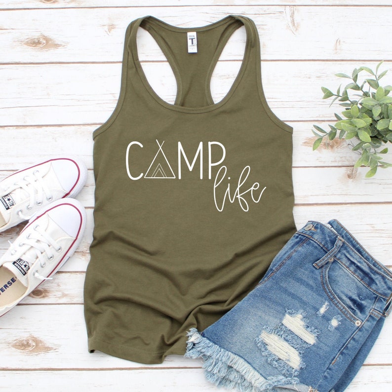 Camp Life Tank Top  Camping Tank Top  Camping Racerback  Cute Camping Tank  Men Women Unisex