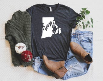 Rhode Island Home Shirt / Rhode Island Girl Tee Shirt / Rhode Island Homegrown Tee / Rhode Island Native / Rhode Island Gift /