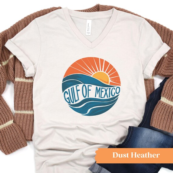 Gulf of Mexico VNeck Tee, Anti-Trump Vneck Shirt, Funny Liberal V-Neck Tee, Funny Progressive V Neck Shirt, Funny Anti Trump V Neck Shirt